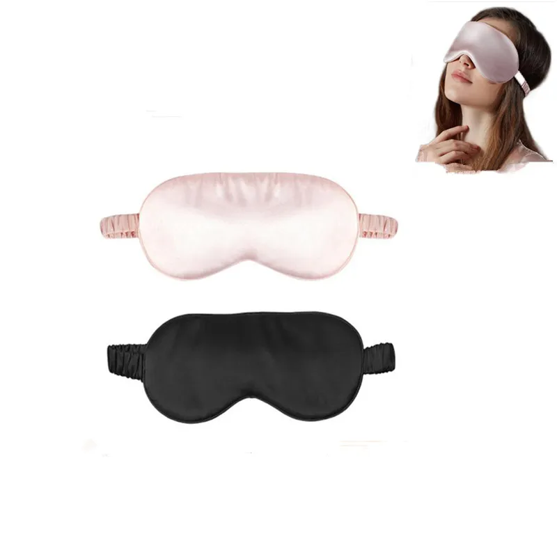

1Pcs 100% Pure Silk Double-Side Shading Sleeping Eye Mask Cover Eyepatch Blindfolds Eyeshade Health Sleep Shield Light Hot Sale