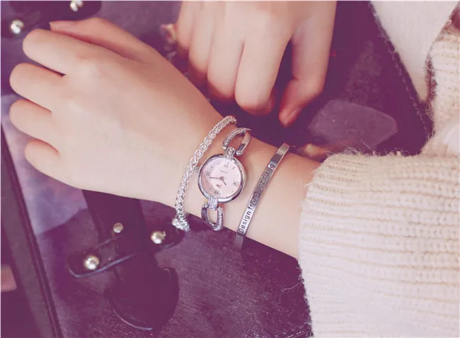 Изысканный дамы браслет часы Элитный бренд Для женщин часы модный комплект Сталь цепи женский часы Для женщин Праздник подарочный набор