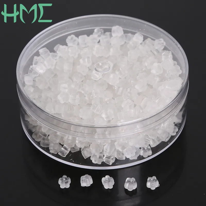 

(Free Box ) 600Pcs Flowers Earring Back Plug Earring Settings Base Settings Rubber Ear Studs Back For DIY Jewerly Components