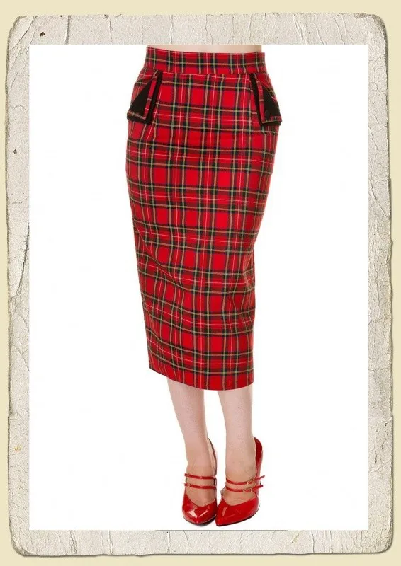 

30- women vintage 50s tartan high waist wiggle pencil skirt big plus size 4xl skirts saia femininas midi falds