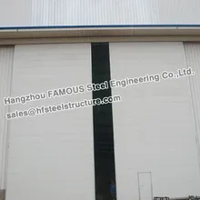 Ручные/электрические складные нажимные накладные промышленные раздвижные двери с патентной дорожкой и аппаратным оборудованием авиационной вешалки склада