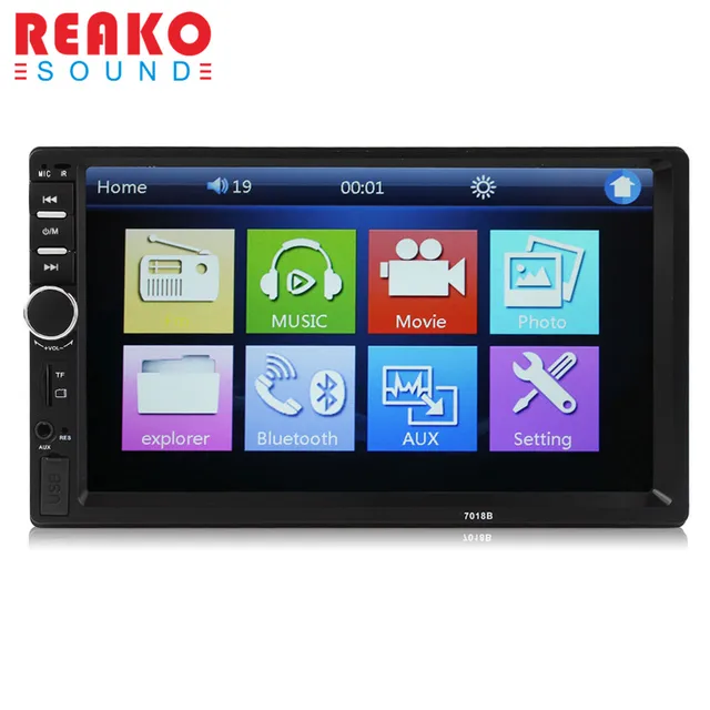 REAKOSOUND 7018B 2 DIN Car Bluetooth Audio 7" HD Radio In Dash Touch