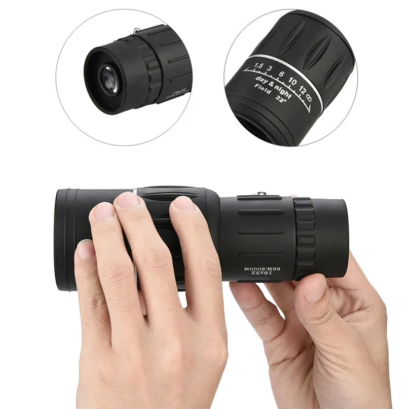 Portable Monocular Super High Power 16 X 52 HD OPTICS BAK4 Night Vision Monocular Telescope for Camping Hiking #2y03 (7)