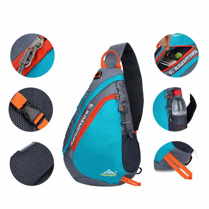 City Jogging Bags Outdoor Crossbody Bag Sling Backpack Chest Bag Shoulder Pack Outdoor Lightweight Crossbody Daypack #2N15  (9)
