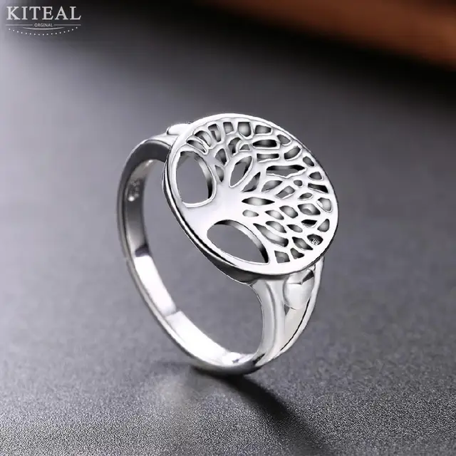 KITEAL Tree of Life Ring Classic Accessories Jewelry silver plated Wisdom Tree R KITEAL Tree of Life Ring Classic Accessories Jewelry silver plated Wisdom Tree R