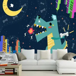 Мультфильм Монстр луна Дети 3d обои papel де parede, гостиная ТВ диван стены детской спальни обои для стен