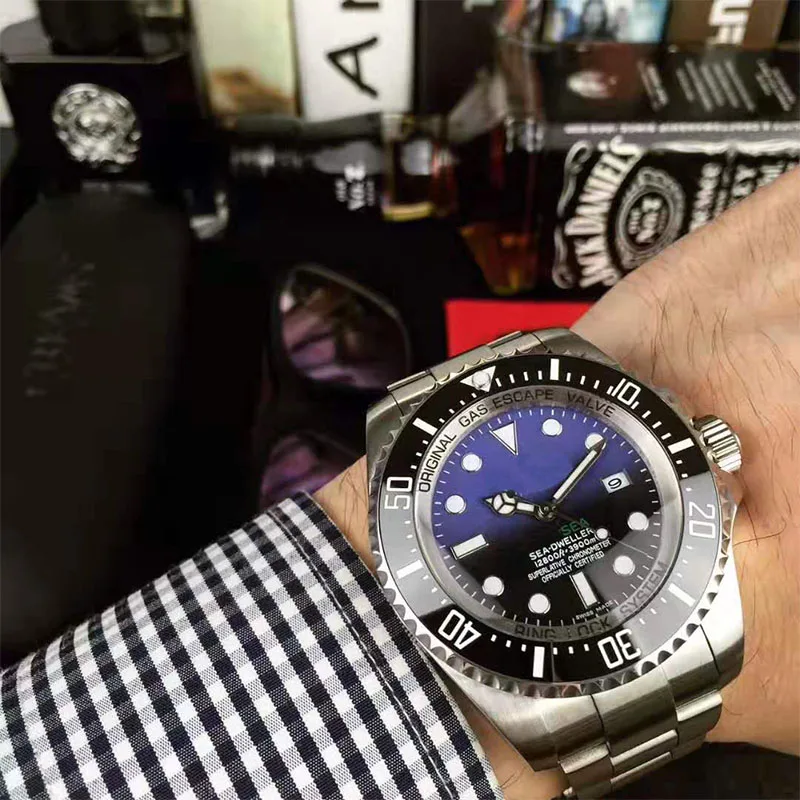 

Mens Watch Deep sea 44m Sapphire Cystal Stainless Steel With Glide Lock Clasp Automatic Mechanical men Watches AAAA