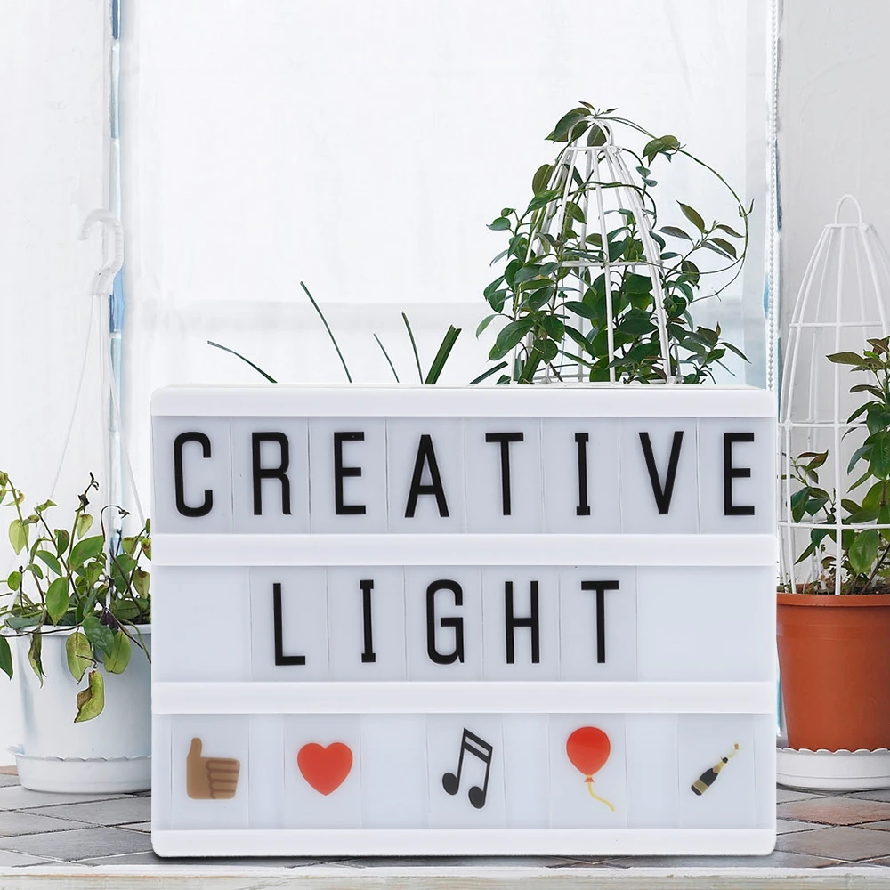 Светодиодная Ночная световая коробка с буквенными картами DIY лампа питанием от USB