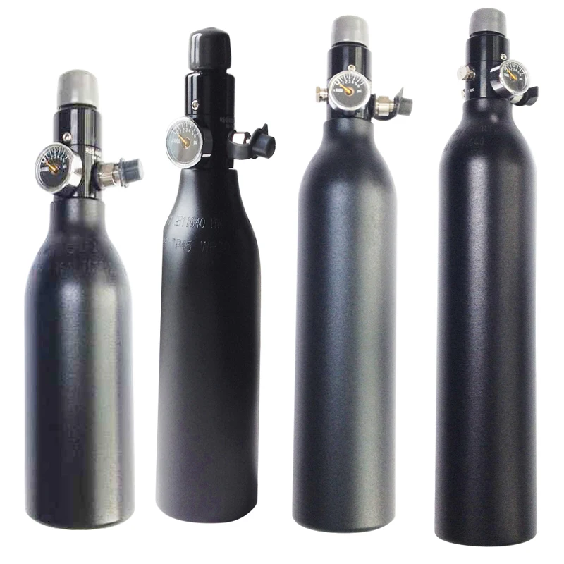 السفينة حرة HPA تانك 4500PSI زجاجة الألومنيوم اسطوانة لاطلاق النار النار القتال الحوض 0.2/0.26/0.35/0.45L 5/8-18UNF TKU263545