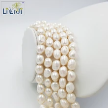 Lii Ji 11-12 мм натуральный 3 цвета свободной формы пресноводный жемчуг бусины для DIY ожерелье браслет ювелирных изделий 39 см/прядь