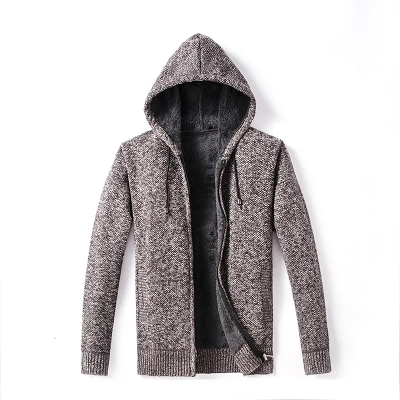 

Vogue Nice Mens Cardigan Sweater Masculino Winter Thick Warm Sweater Men Wool Sweaters Casual Men Hooded Loose Casual Coats