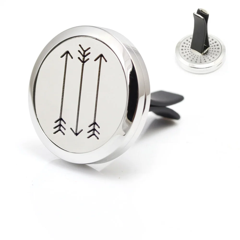 Diffuser 30mm Stainless Steel arrow Design Car Aroma Diffuser Essential Oil Car Diffuser Vent Clip Diffuser