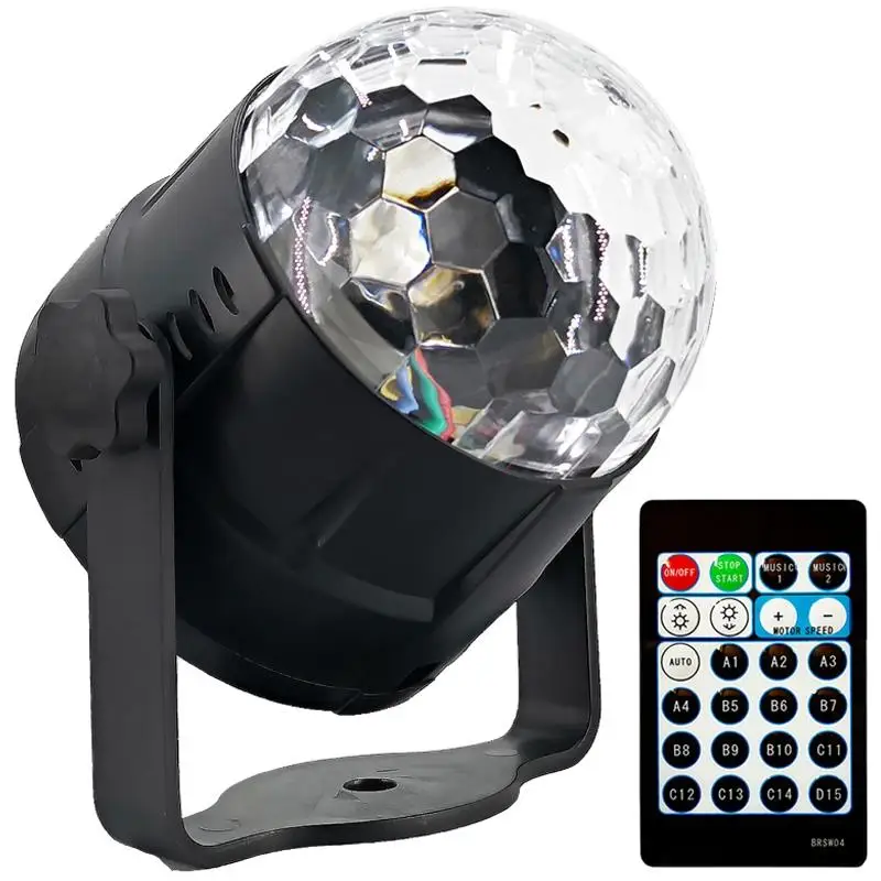 

Sound Activated Party Lights Led Disco Ball Projector 15 Color With Remote Controller Stage Bar Ktv Wedding Show Pub Light