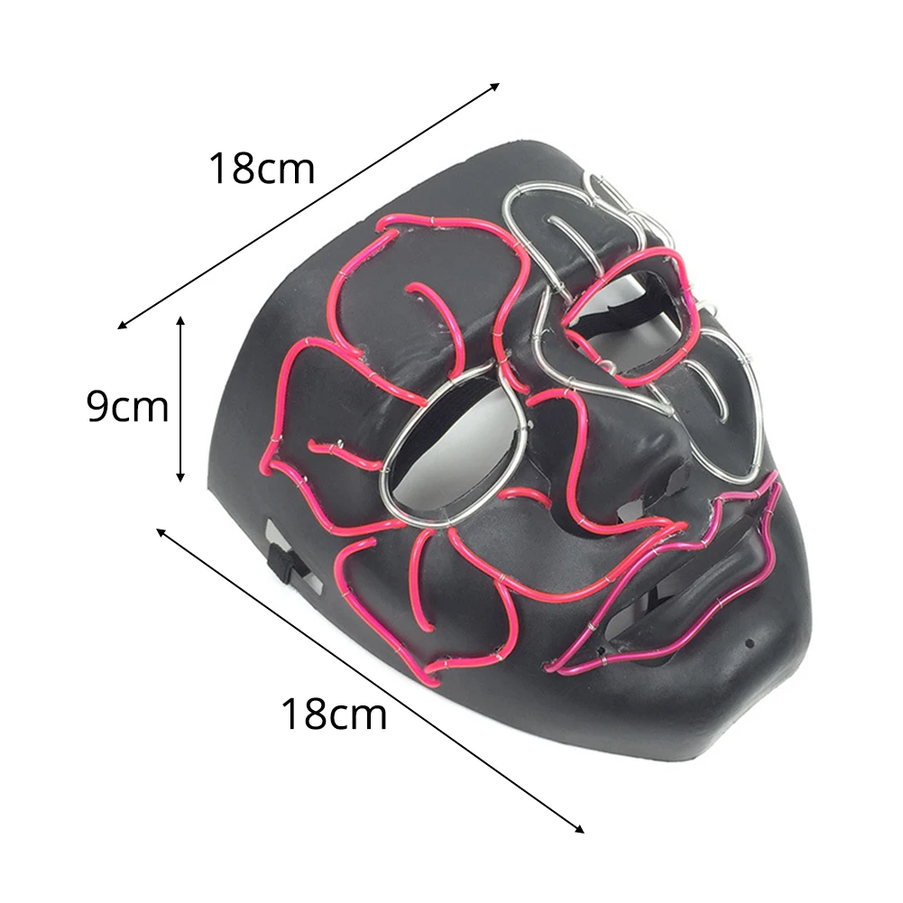 Гримаса для Хэллоуина светящаяся маска EL Wire маска фестиваль косплей маска маски для хеллоуина украшения
