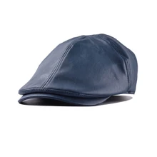 Корейская ретро кожаная шляпа газетный мальчик шапки для мужчин и женщин Newsboy Кепка s уличный стиль мода винтаж плоский берет аксессуары