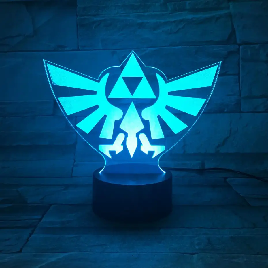 Игры The Legend of Zelda Логотип Настольный светильник декоративный Touch Сенсор ребенок