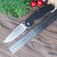 58-60HRC Ganzo G727M 440C G10 or Wood Handle Folding knife Survival Camping tool Hunting Pocket Knife tactical edc outdoor tool