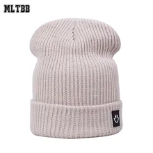 MLTBB Милая хлопковая шапка со смайликом, женская зимняя шапка, вязаная теплая шапка, мужская шапка, кепка, аксессуары для улицы, жесткая шапка Skullies Beanies