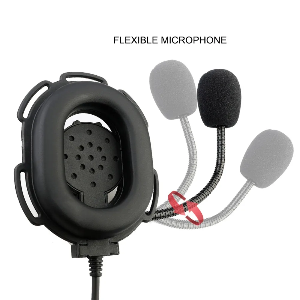 RETEVIS EH060K тактическая гарнитура Военная Wakie Talkie гарнитура Гибкий микрофон для Kenwood Baofeng UV-5R/UV82 RT1/RT81/RT50