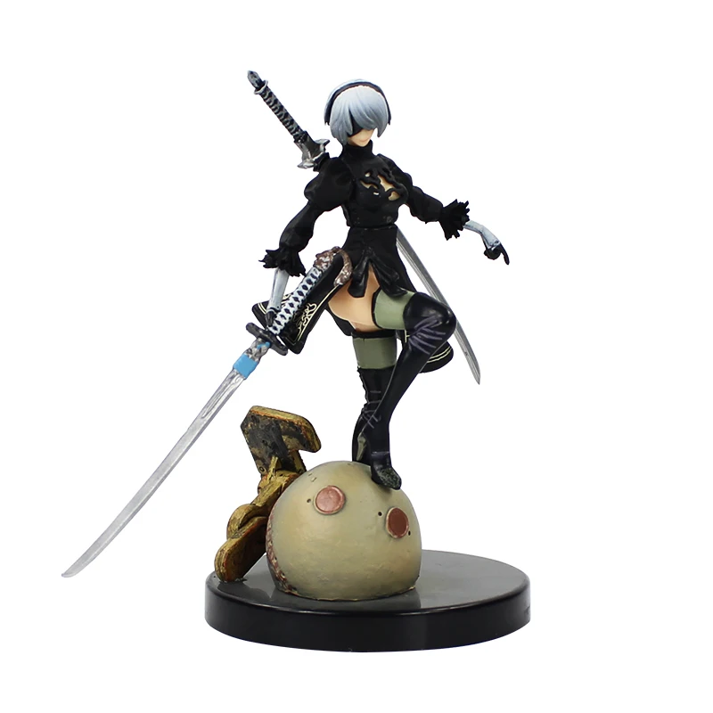 14cm NieR Automata Figure Toy YoRHa 2B No. 2 Type B With Sword Collectible Model Toy - Цвет: No Color Box