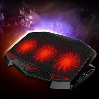 

For 14-17 inch Notebook Cooler With 3 High Speed Fan LED Silent Adjustable Laptop Cooling Pad Stand Dual USB Holder