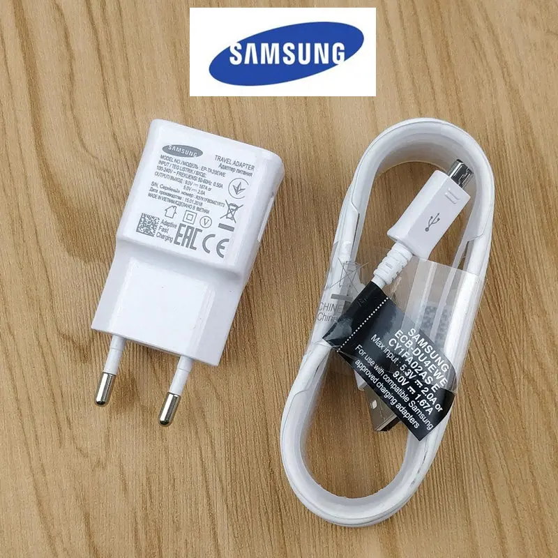 original EU Samsung Fast Charger white Charge Cable For Galaxy S7 Edge .