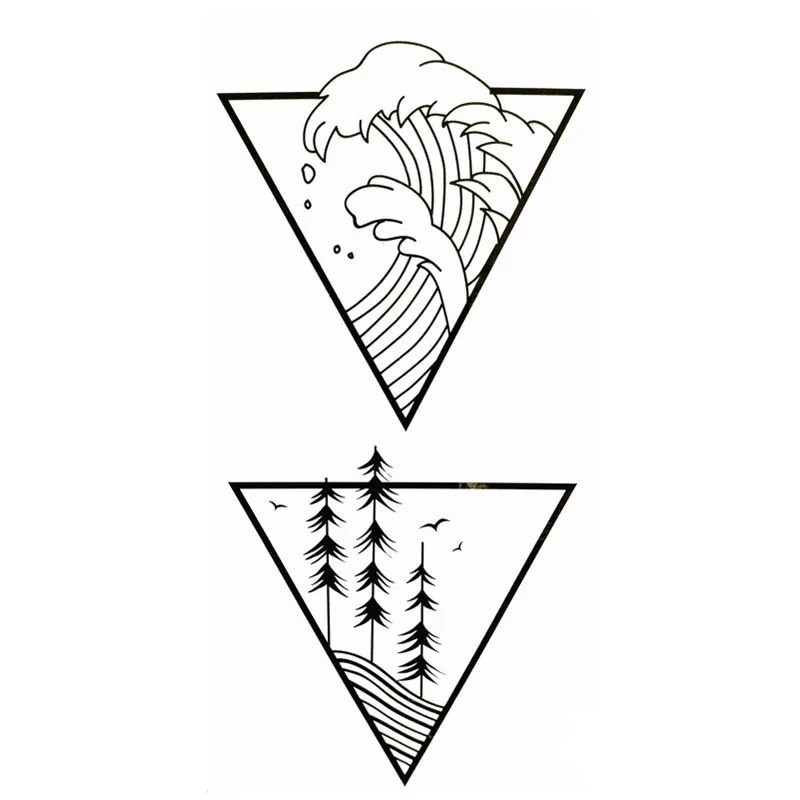 Incredibly Realistic Drawings Of Water Taking The Shape Of ... Waterproof Temporary Fake Tattoo Stickers Cool Ocean Wave ...