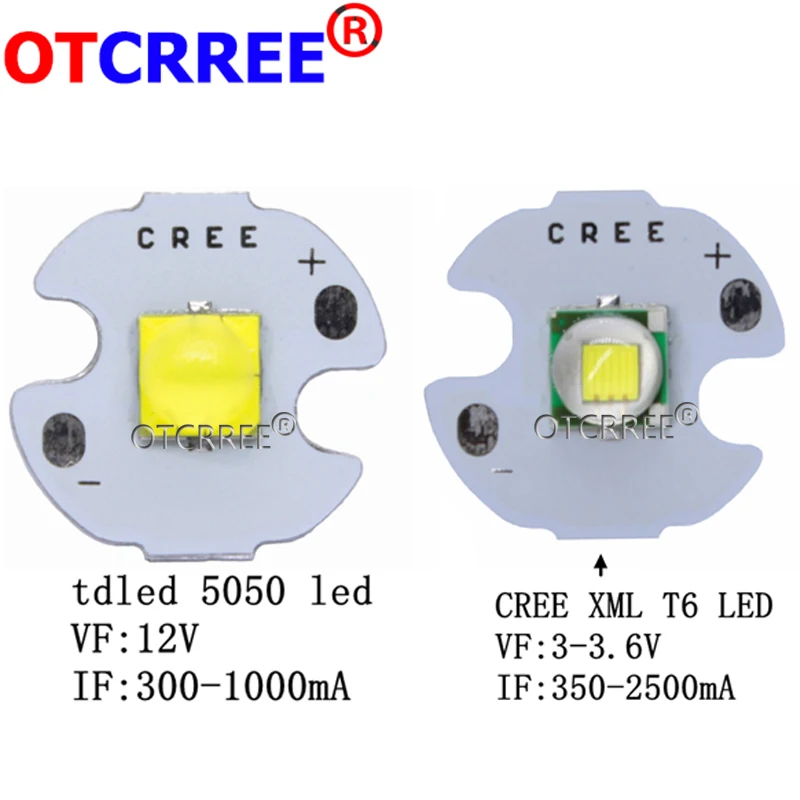 1 шт. CREE XML XM-L T6 светодиодный U2 10 Вт Холодный белый Теплый белый синий УФ высокой мощности светодиодный Диод с 14 мм 16 мм 20 мм 25 мм PCB для DIY