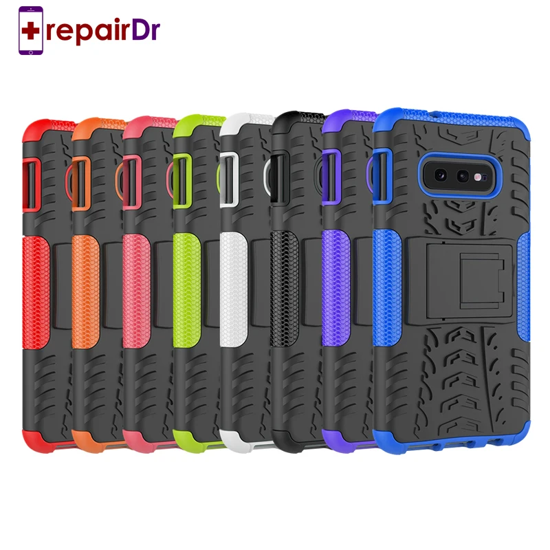 

Hot Sales Shockproof Phone Case For iPhone XS Max Full Protective Heavy Duty Defender Armor Case For Samsung S10 S10E+Kich Stand