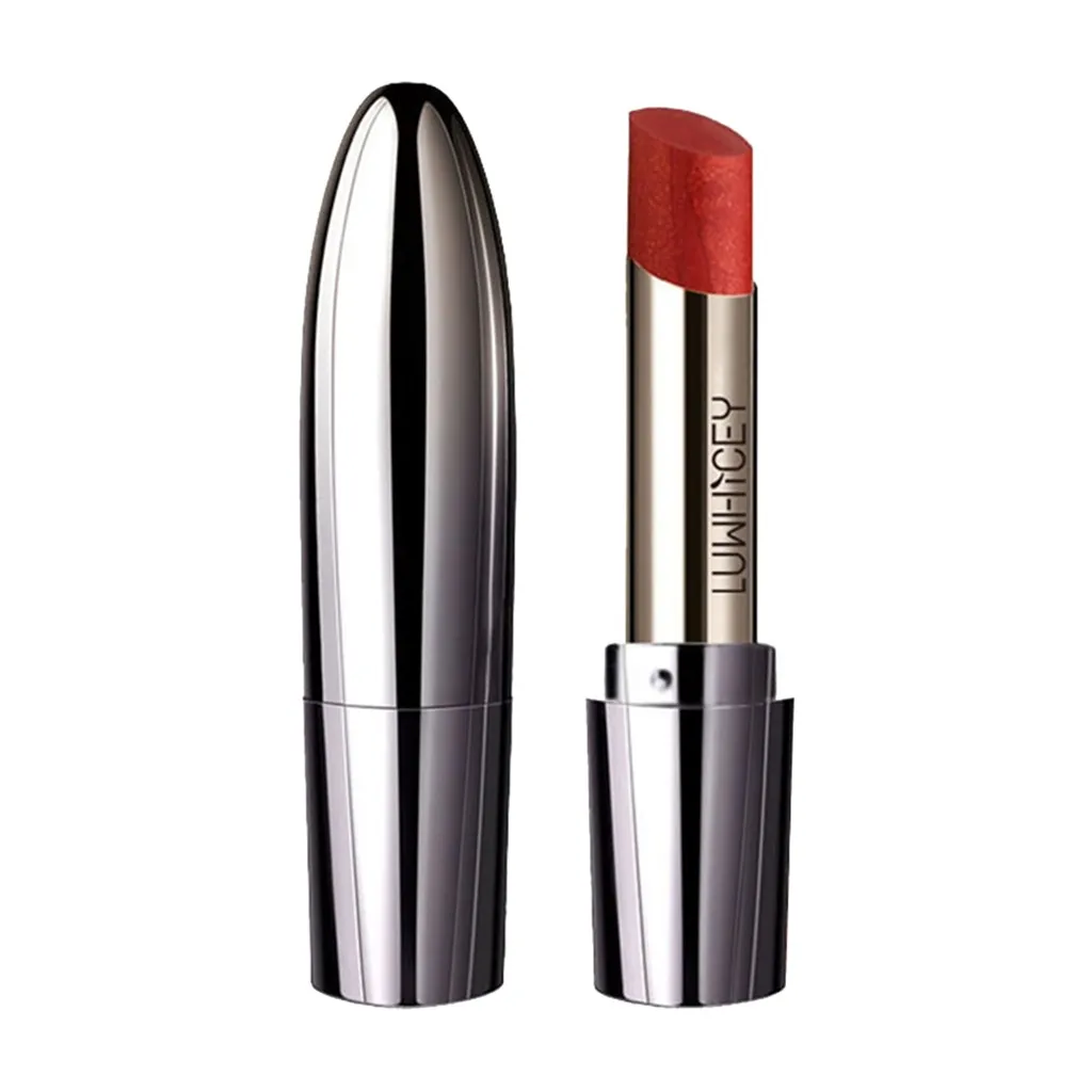 Lipstick Waterproof Makeup Tools Gold Plated Bullet Head Pearl Lipstick Mermaid Ji Shiny Metallic Lipstick 10W2