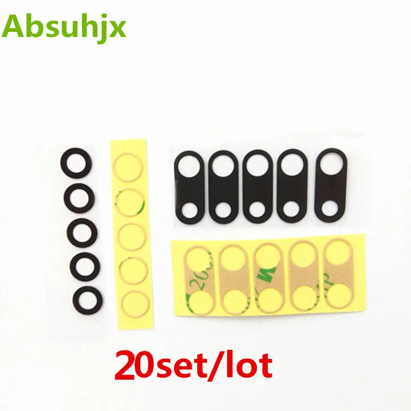 

Absuhjx 20pcs Back Camera Glass for iPhone 7 8 6 6S Plus X XS Max XR Rear Camera Cover Lens with 3M Sticker Adhesive Parts