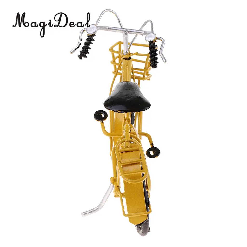 2x Simulation Vinatge Tin Metal Bicycle Bike Model Sculpture Toy for Coffee Bar Decorative