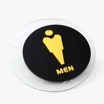 

Bathroom Door Sign WC Toilet Signage Tag Personalized Acrylic Signs Public Indicator Signboard Man Women Room Wall Sign Plate