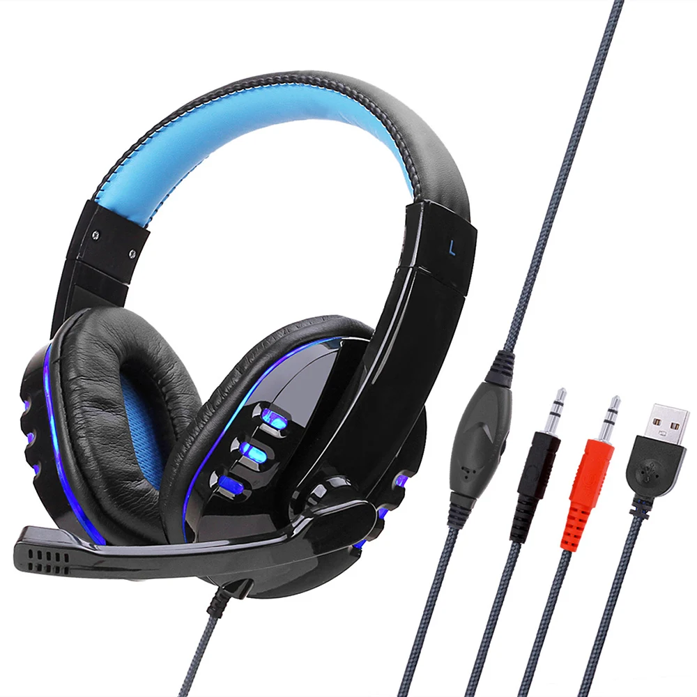 Проводные компьютерные игровые наушники SY733MV накладные Игровые с микрофоном AUX +