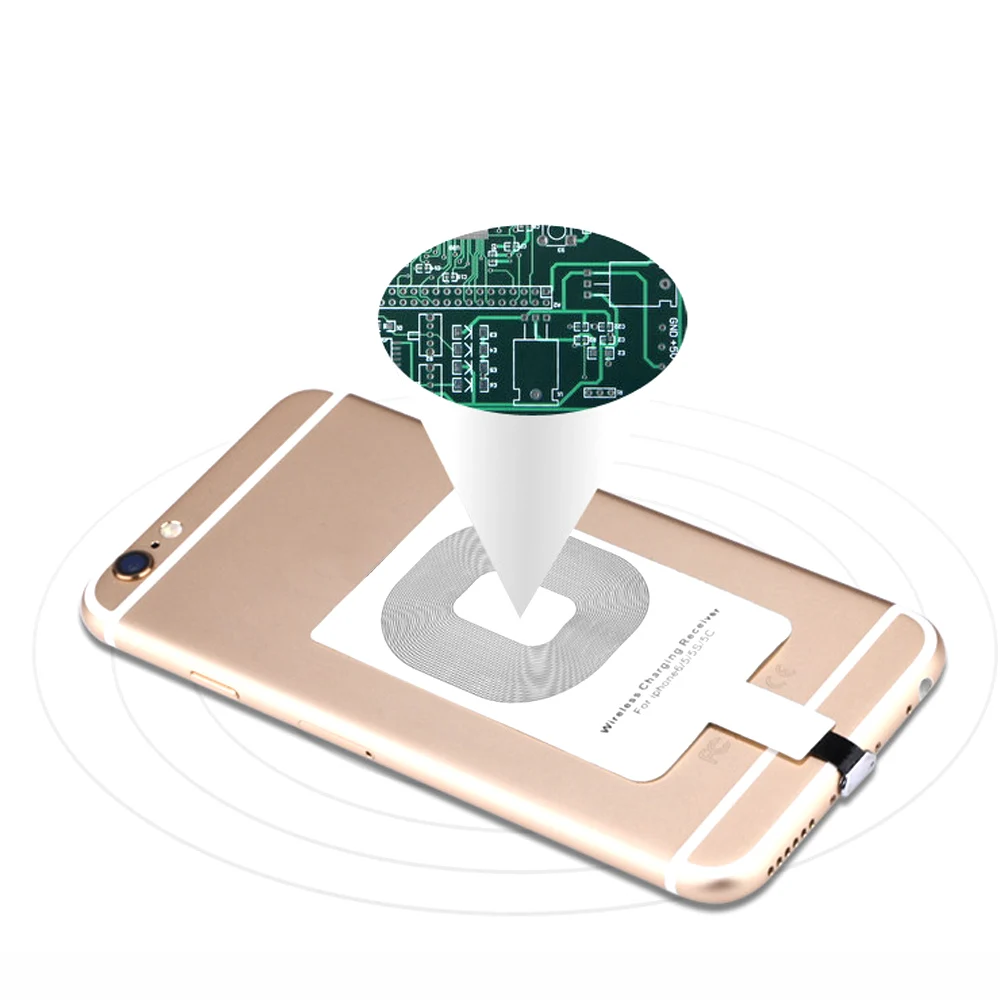 Qi Беспроводное зарядное устройство для зарядки power Pad подставка ультра-тонкий модуль приемника для Apple iPhone 7 6 6S Plus 5S 5 SE