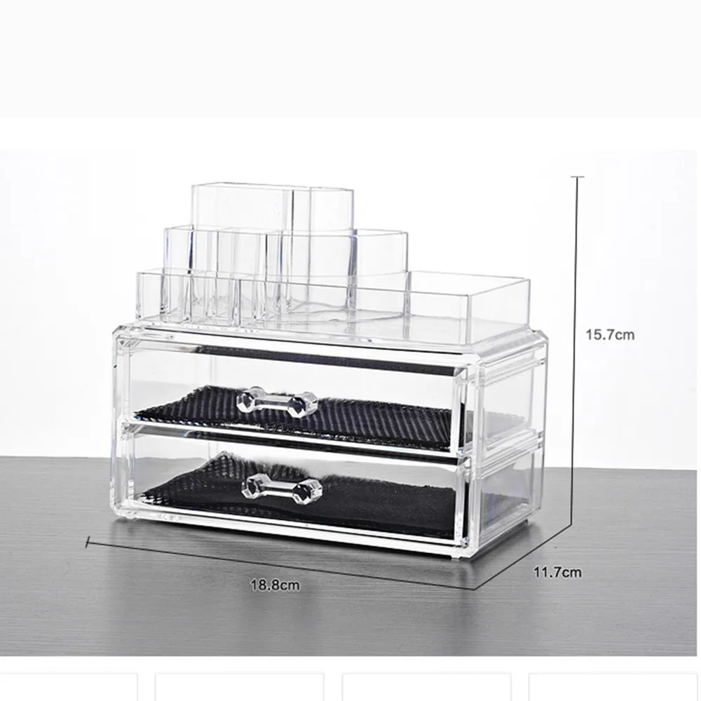 High Quality Clear Acrylic Cosmetic Jewelry Organizer Drawer Makeup Storage Insert Holder Box Free Shipping HG0024 (19)