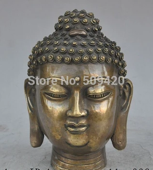 

8"tibet buddhism bronze joss sakyamuni Shakyamuni Tathagata buddha head statue