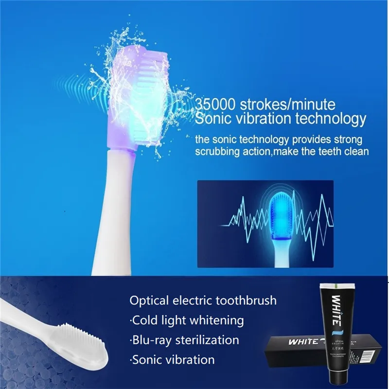Novo-Sonic-escova-de-Dentes-El-trica-Branqueamento-ptico-Balan-ando-Azul-Esteriliza-o-Silicone-Cabe