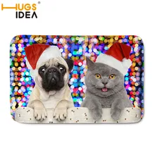 HUGSIDEA Рождественский Подарочный коврик, напольный ковер прямоугольный ковер коврики для гостиной противоскользящие ковры украшают Фланнер кухонный коврик