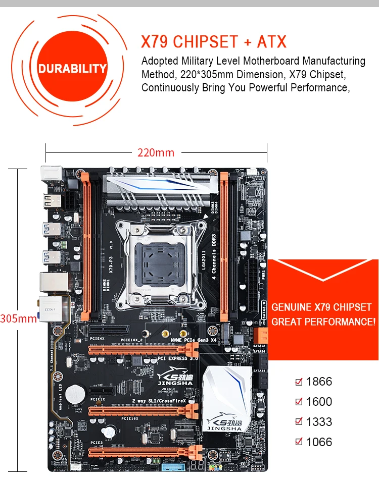 X79-P3 четырехканальный Deluxe X79 материнская плата по стандарту ATX USB3.0 SATA3.0 LGA 2011 игровая материнская плата Поддержка материнская плата 128 ГБ DDR3 регистровая и ecc-память