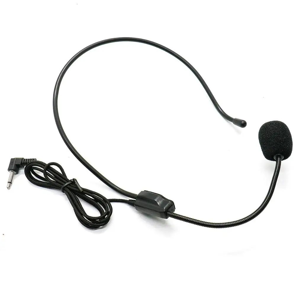 ZUOCHEN Condenser Headset Microphone, Flexible Wired Boom(3.5mm Connector Jack) for Belt Pack Mic Systems