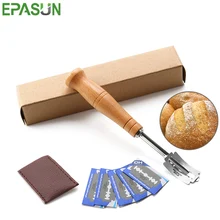 EPASUN Европейский хлеб изогнутый дугой хлеб нож хромой ручной работы западный стиль багет резка теста инструмент для подсчета очков Toas резак