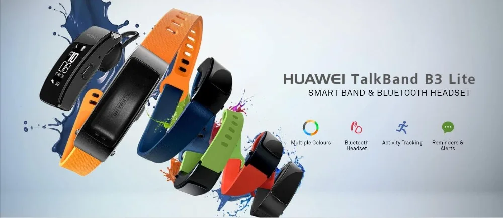 Смарт-браслет Huawei talkband B3 Lite Bluetooth гарнитура ответ/конец вызова Запуск прогулки сон Авто трек сигнализация сообщение