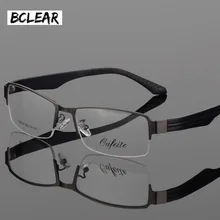 BCLEAR, Новое поступление, большие мужские очки для лица, близорукость, Пресбиопия, полуободок, широкие стекла, оправа, Большие оптические очки, оправа из сплава