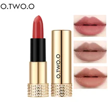 O. TWO. O, бархатная матовая губная помада, Золотая трубка, водостойкая, стойкая, 12 цветов, помада для губ, сексуальная красная тыква, телесная губная помада, OT006