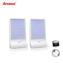 600 люмен Солнечный светодиодный уличный свет с удлинителем 36 светодиодный s движения PIR Сенсор 3 режима IP65 Водонепроницаемый наружная настенная лампа