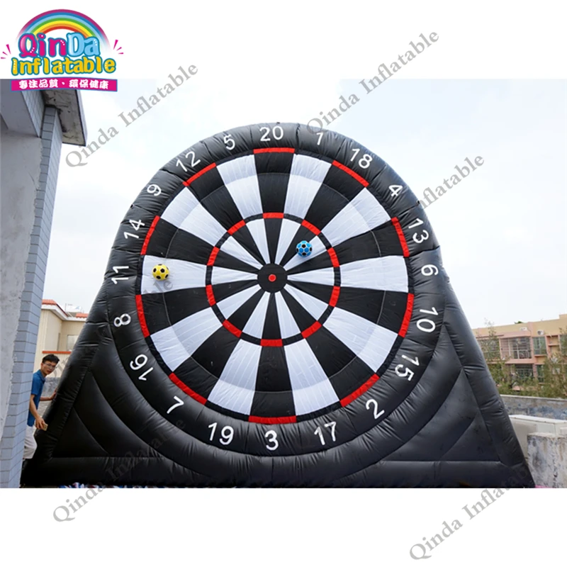 

4m 0.55 Mm PVC Inflatable Dart Board For Sale ,inflatable Football Dart Board Game With Air Blower And Sticky Soccer