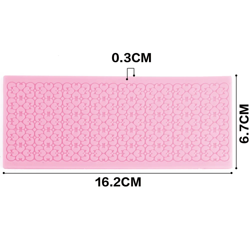 1 шт. любящее сердце в форме сетки силиконовые формы для украшения торта инструменты коврик «сделай сам» форма для цветочного кружева шоколадные формы инструменты для выпечки