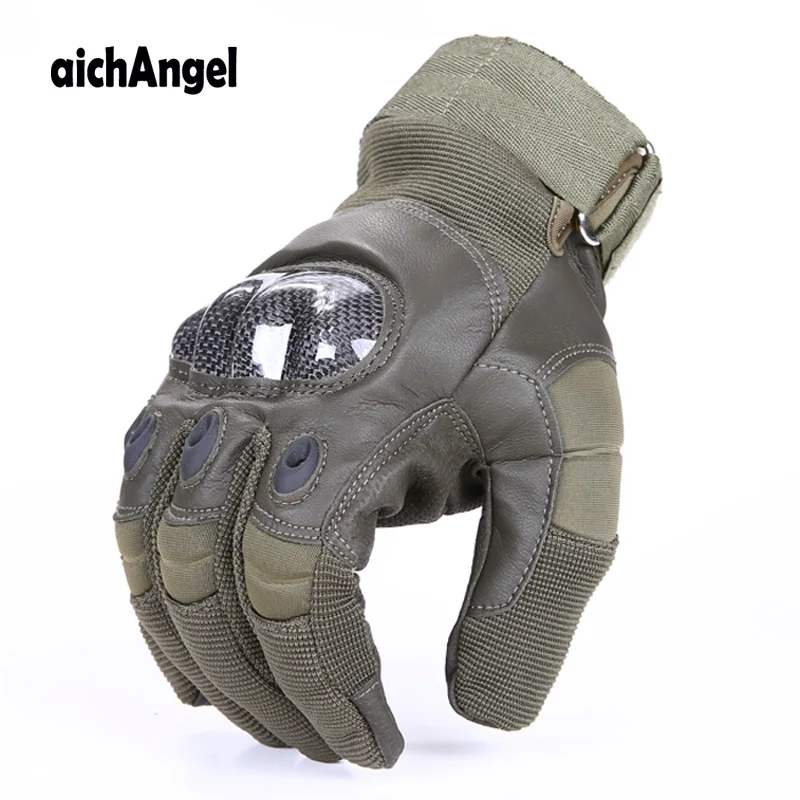Армейские тактические перчатки для мужчин, полный палец, спецназ, военные перчатки, жесткий корпус, кожа, полный палец, перчатки