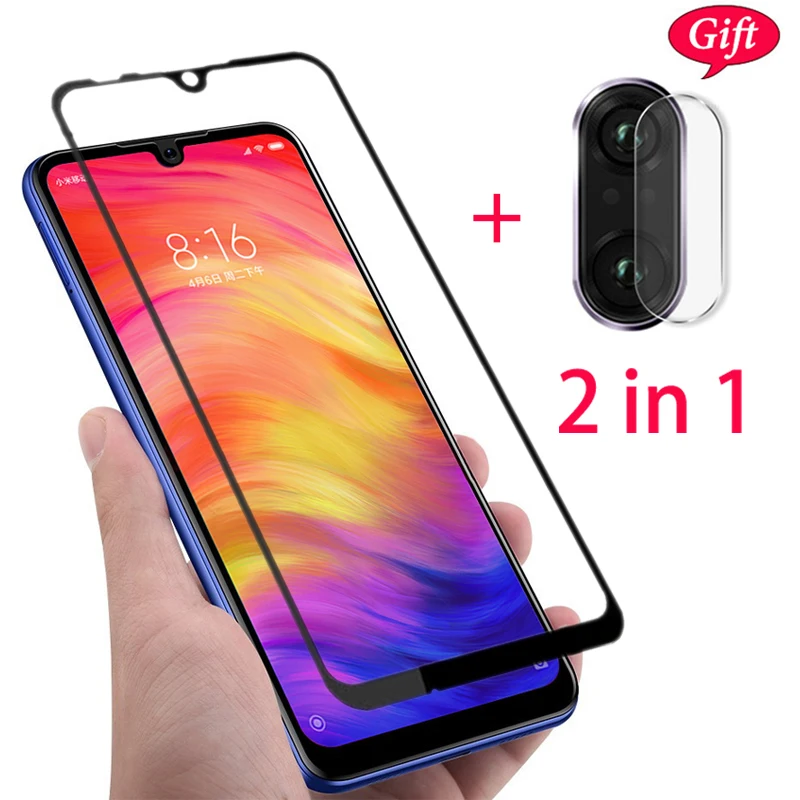 

2 in-1 Protective Camera Glass Redmi 7 Tempered Glass on for Xiaomi Redmi7 Note 7 Screen Protector Redmi 7A Note 7 9H Glass Film